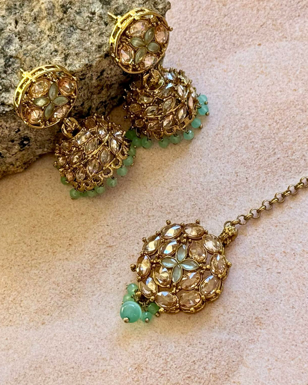 Aditi - Mint Necklace Set