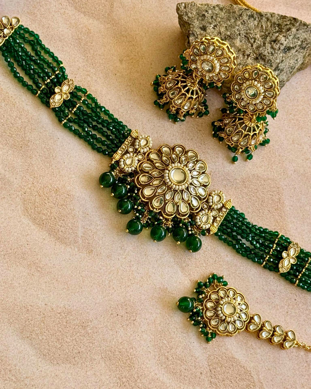 Kiran - Green Necklace Set