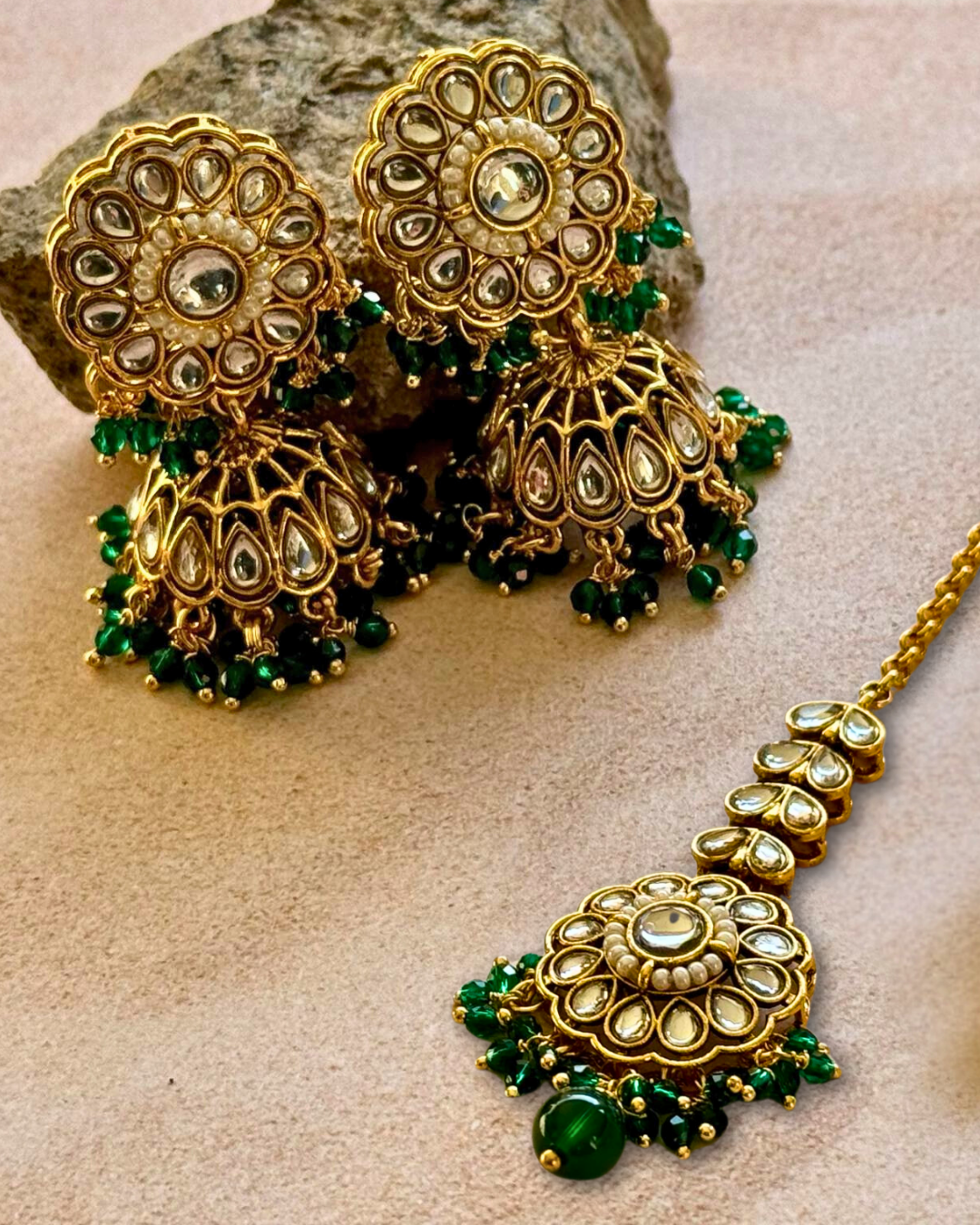 Kiran - Green Necklace Set